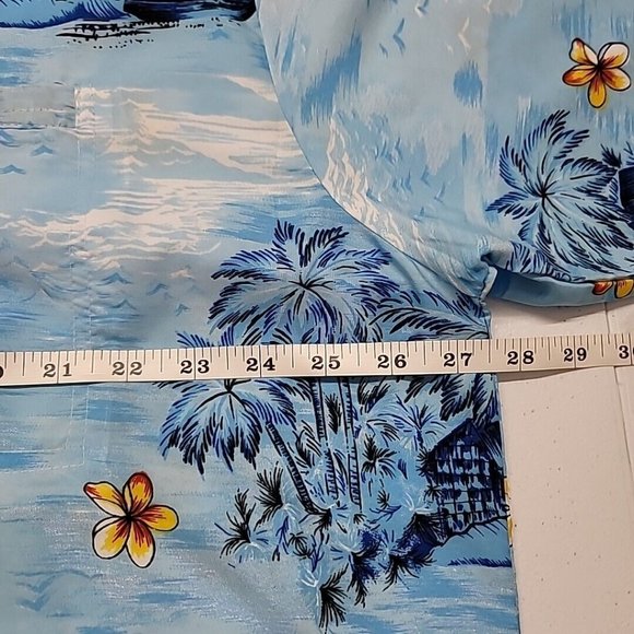 Double Decker Men's Hawaiian Button Front Camp Shirt Island Floral Size XL - Picture 13 of 14